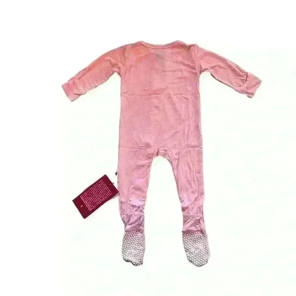 NWT Kickee Pants Muffin Ruffle Coverall  Zipper in Pond Size 9-12 Months w/feet - Picture 2 of 7